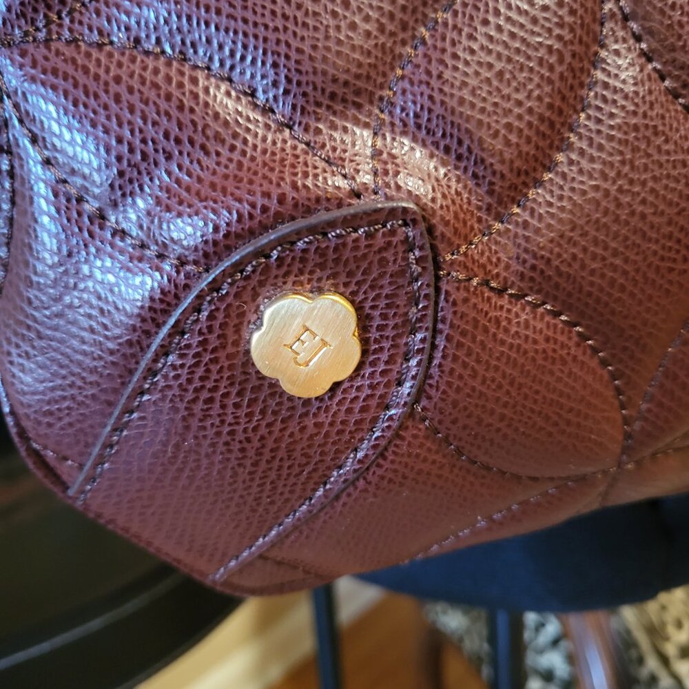 NWOT Eric Javits Burgundy Bag - Picture 3 of 8